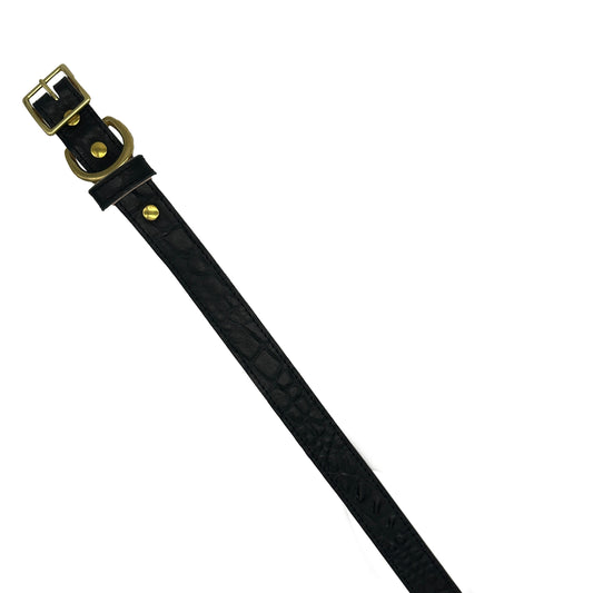 Croc Leather Dog Collar