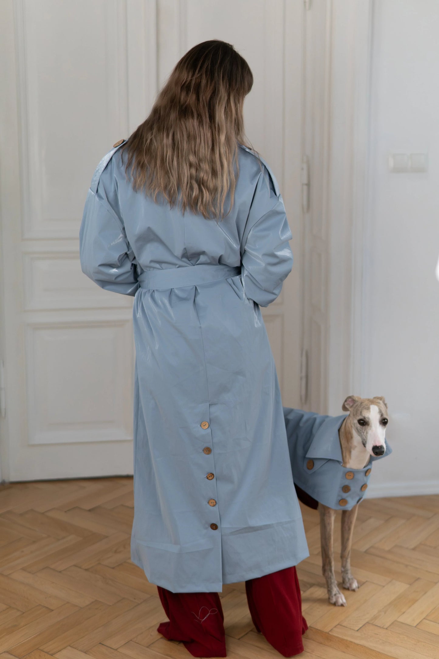 The Manhattan Trench Coat - Light Blue