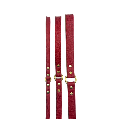Croc Leather Dog Leashes