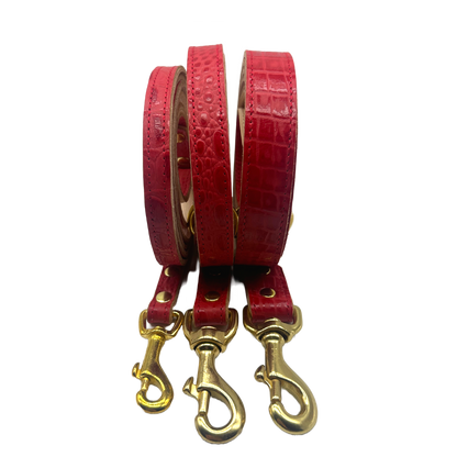 Croc Leather Dog Leashes