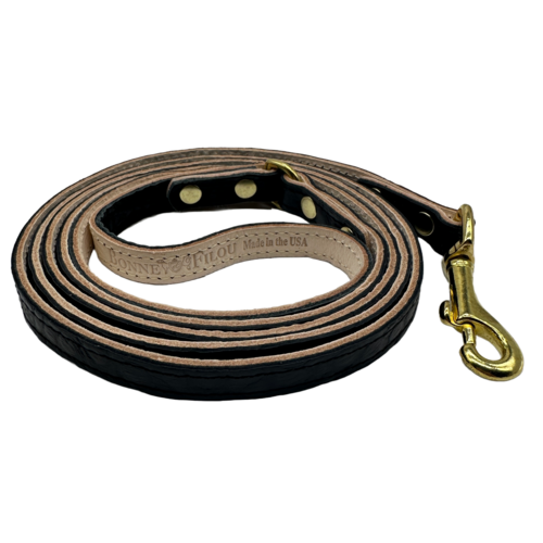 Croc Leather Dog Leashes