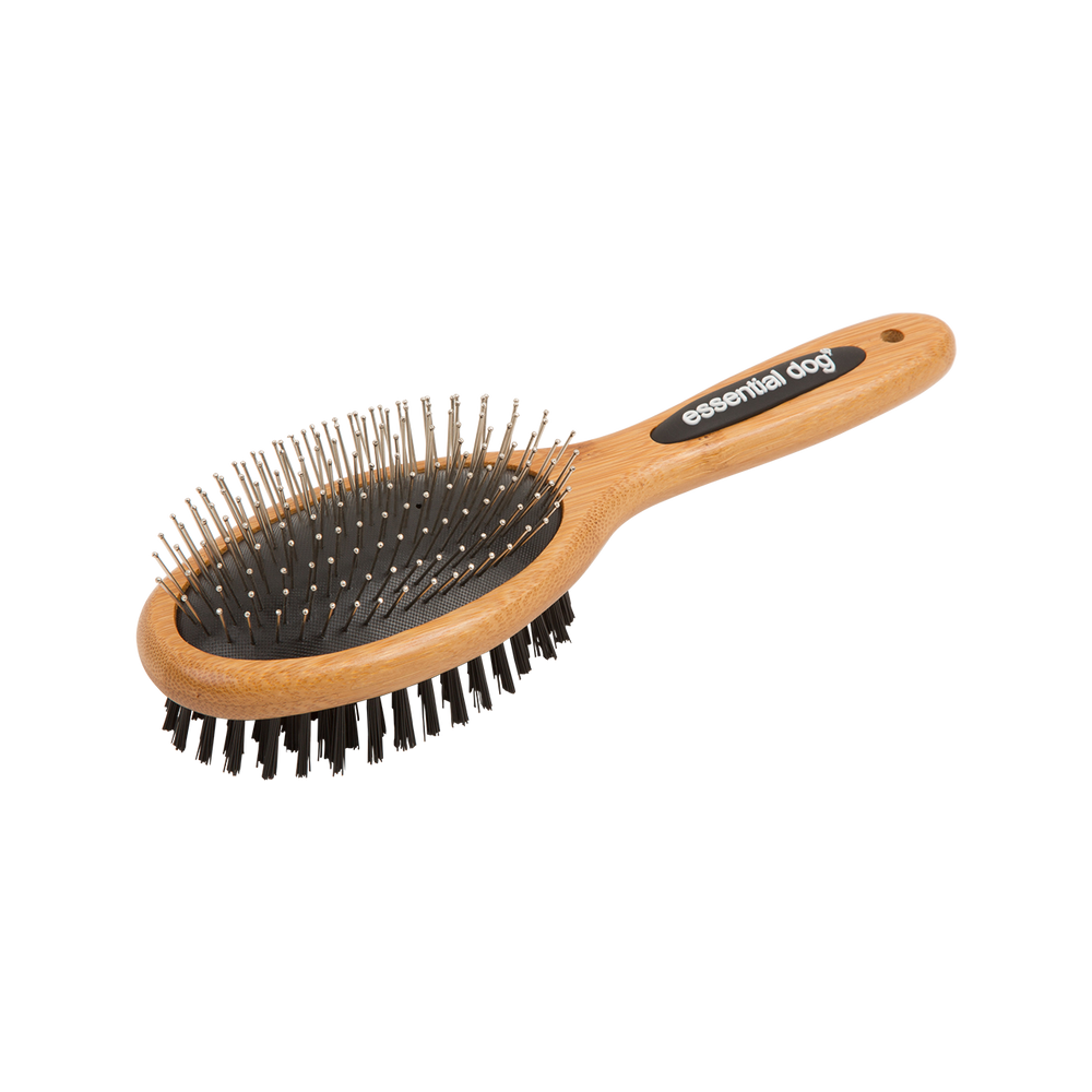 natural bamboo two sided brush for dogs and cats