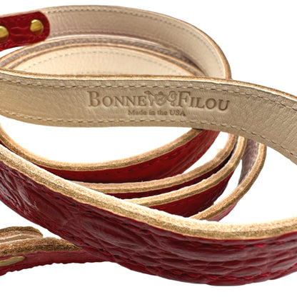 Croc Leather Dog Leashes