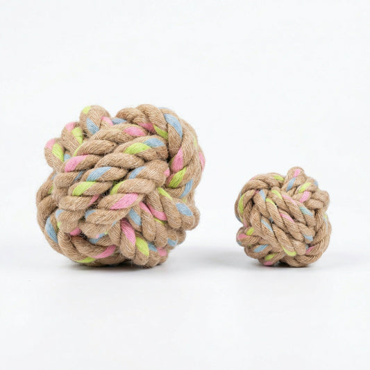 Rainbow Hemp Knot Ball-0